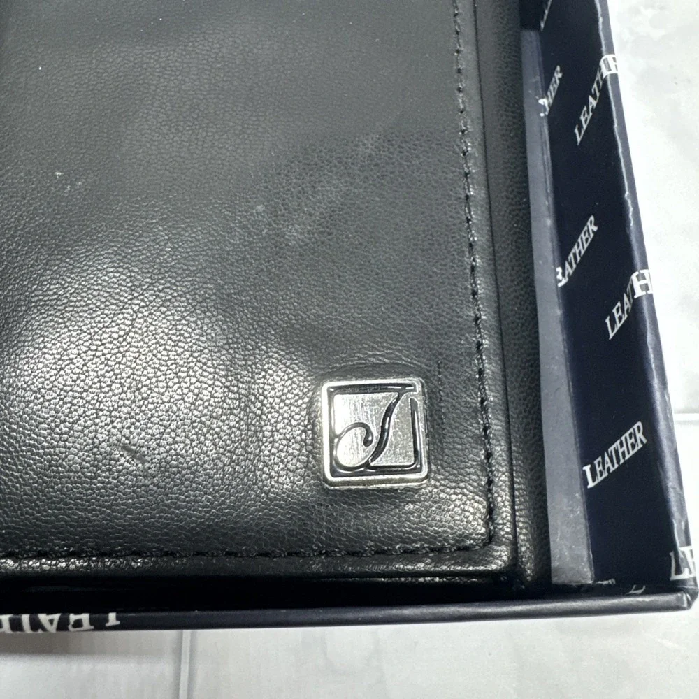 Stone Mountain Men's Leather Wallet Trifold - RFID Protection - Black New In Box